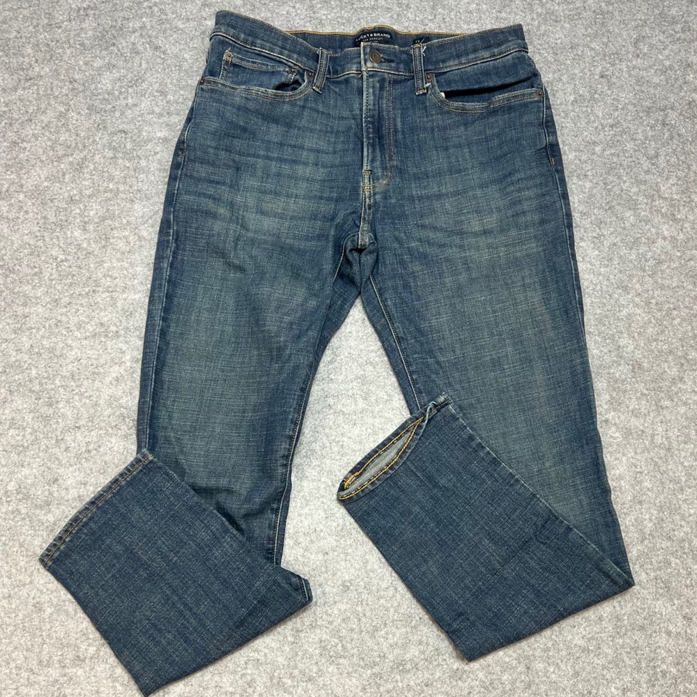 Lucky Brand 121 Slim Straight Jeans Men Dark Wash Denim Size‎ W32 L32